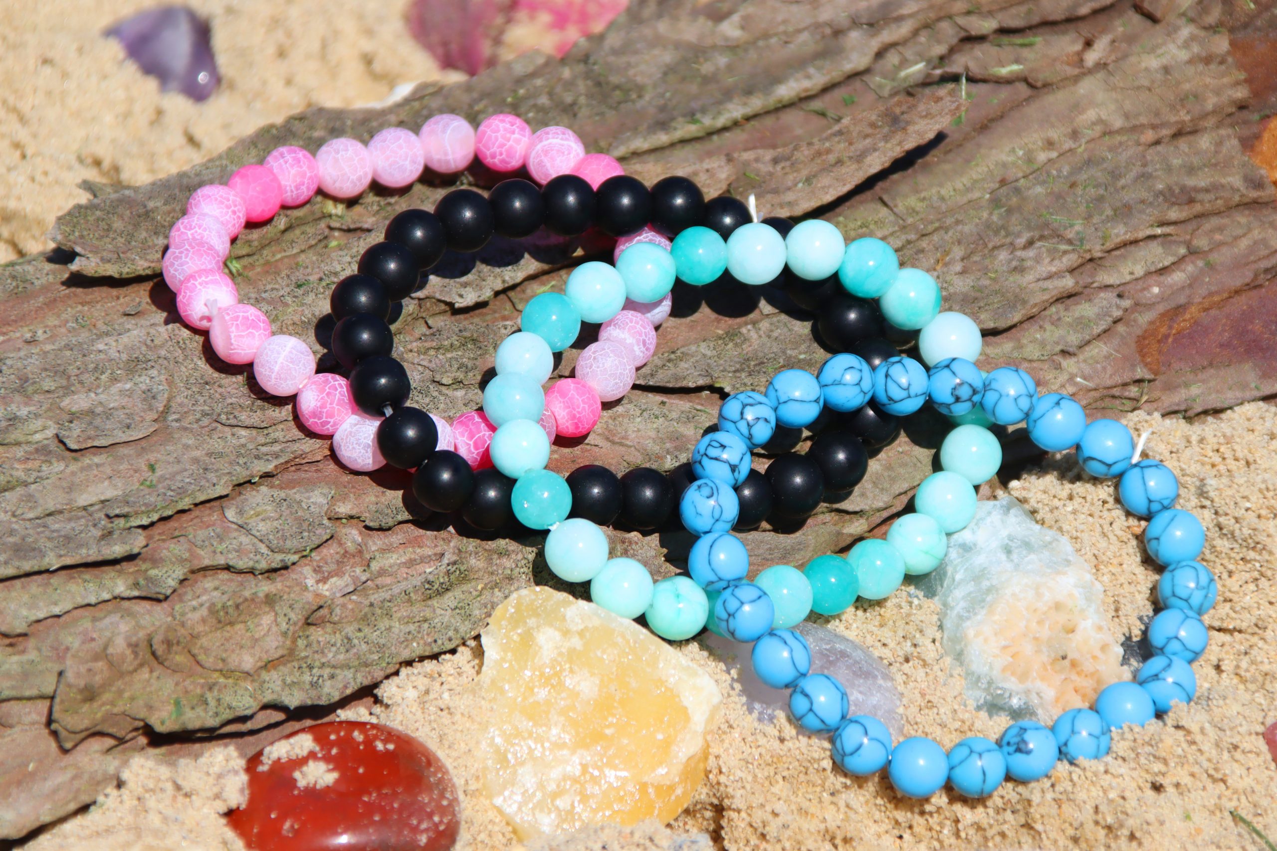 Perlenarmband aus Edelstein