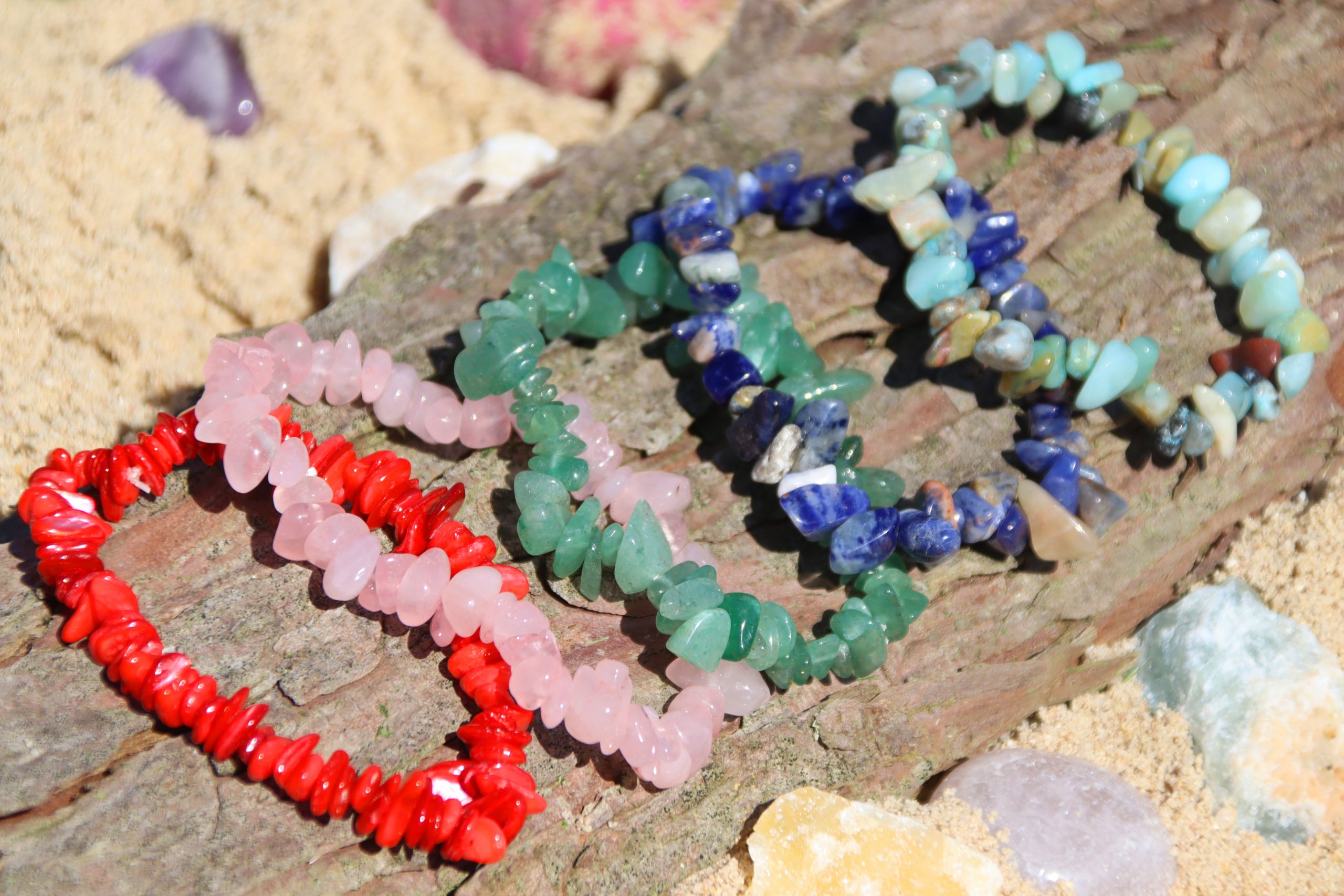 Splitterarmband aus Edelstein