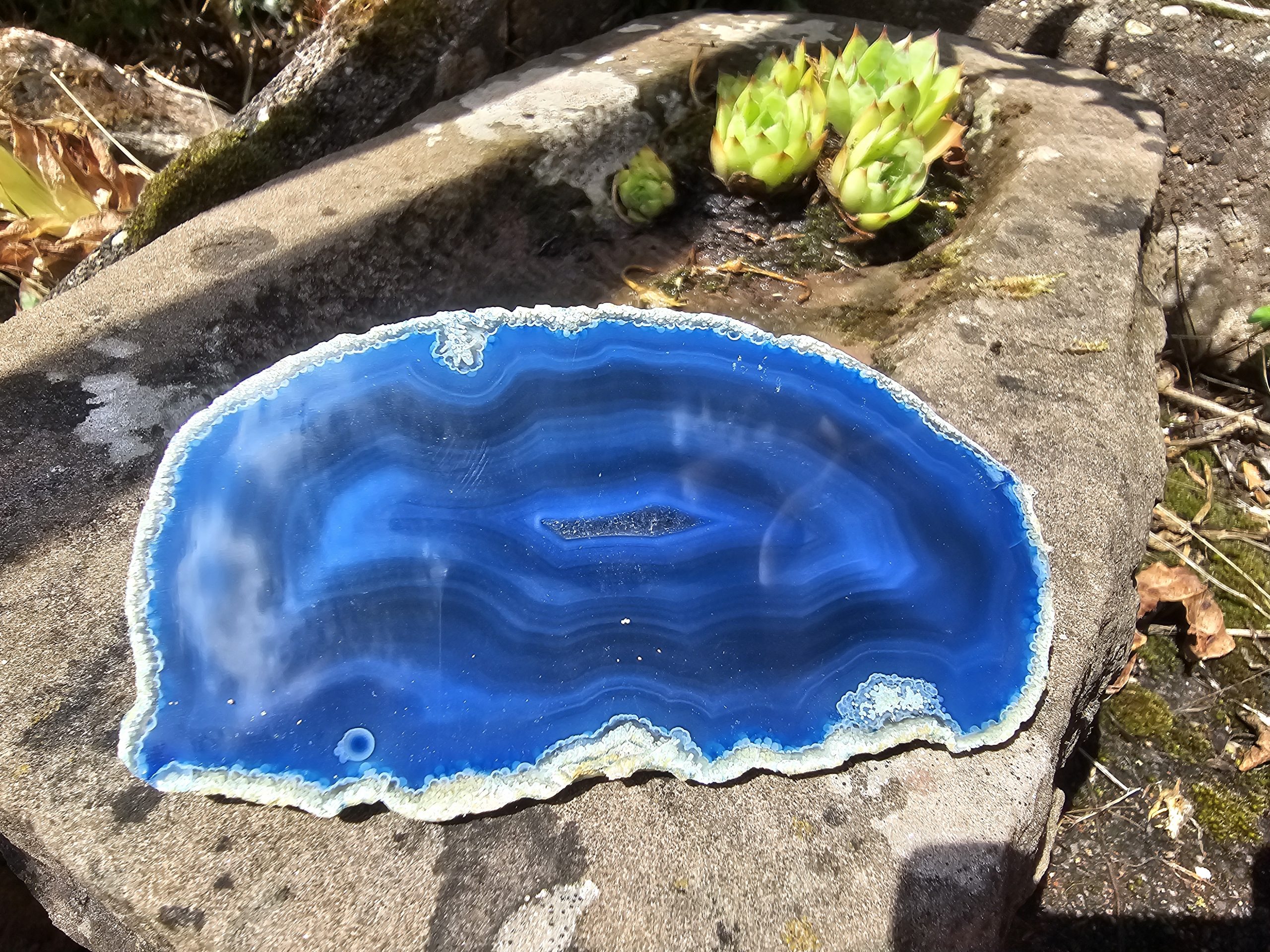 Deko-Bundle (Teelichthalter & große Achatscheibe) – Bild 3