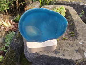 Deko-Bundle (Teelichthalter & große Achatscheibe)