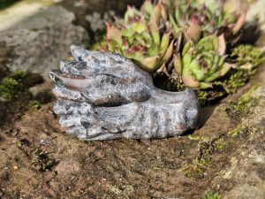 Drachenkopf aus Syenit aka. Yooperlit