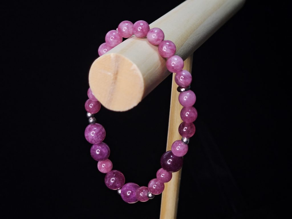 Lepidolith Morsecode-Armband