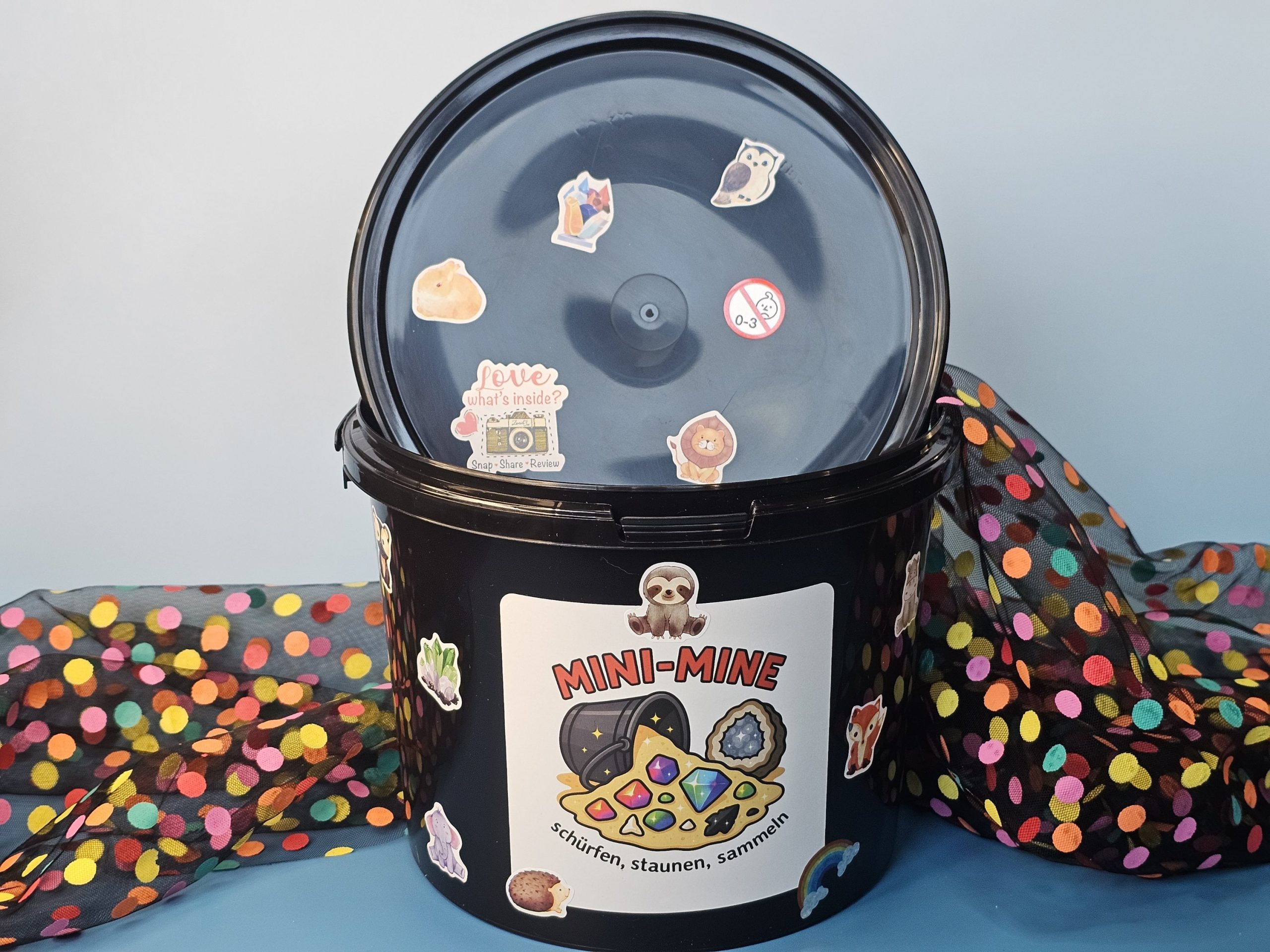 Motto-Eimer (mit Stickern) – Bild 4