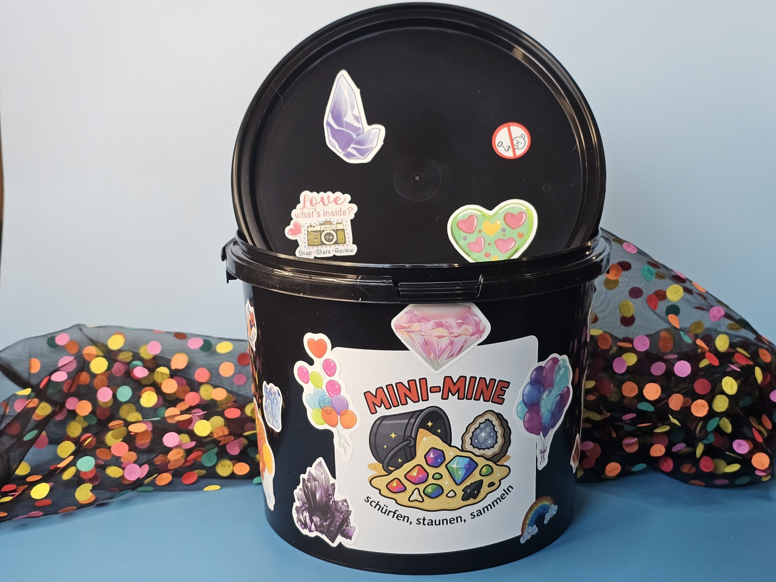 Motto-Eimer (mit Stickern) – Bild 2