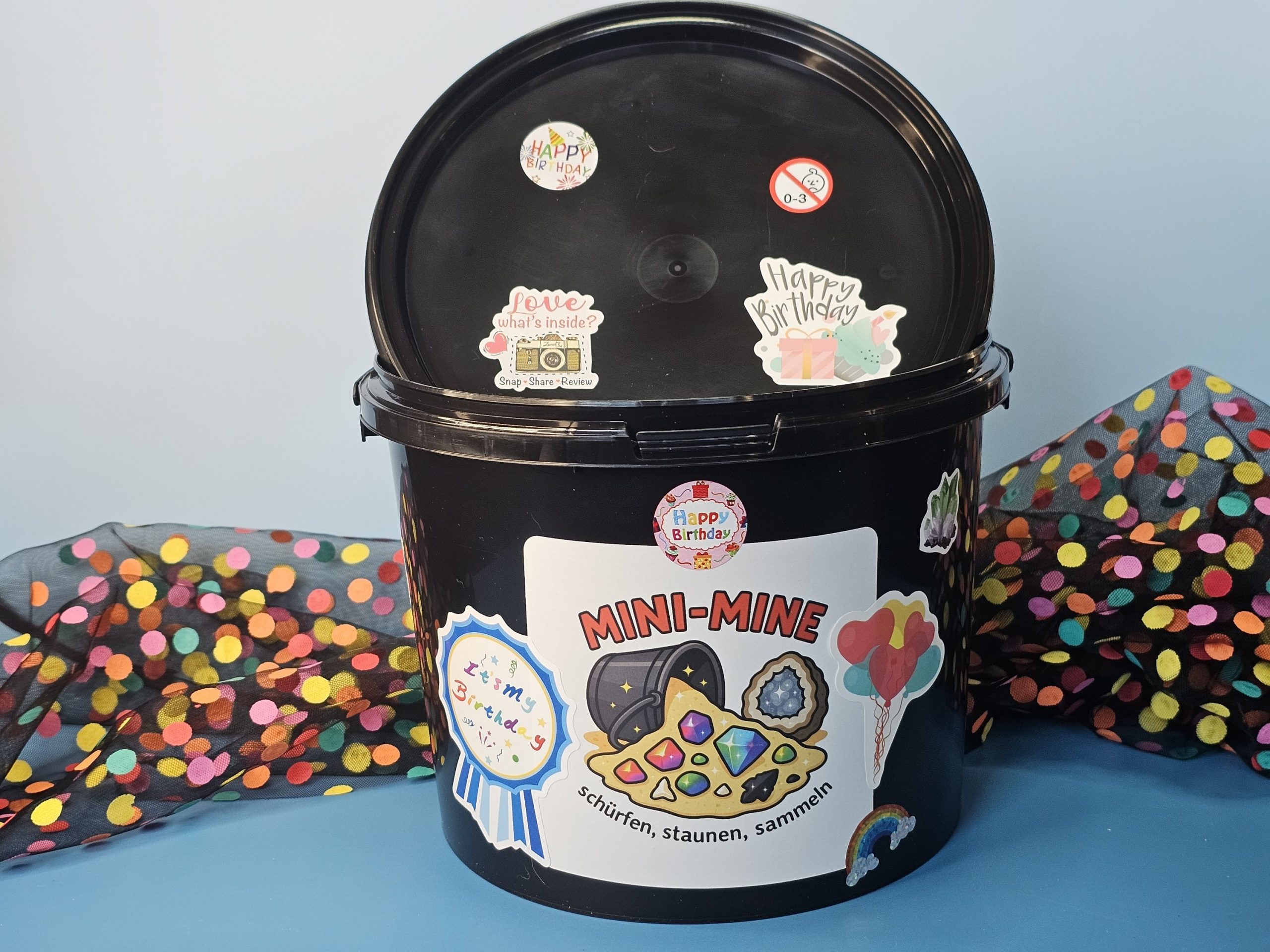 Motto-Eimer (mit Stickern)