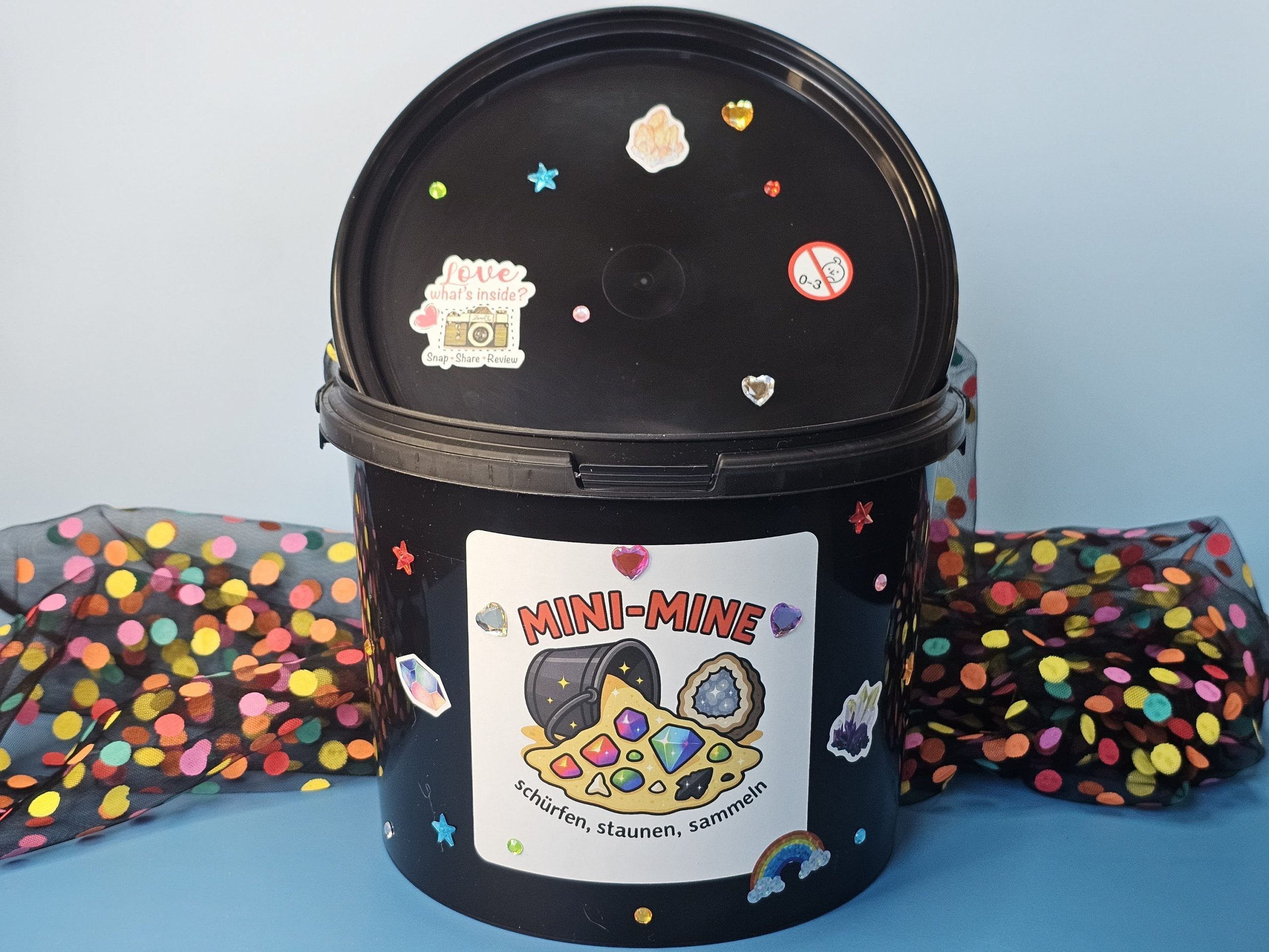 Motto-Eimer (mit Stickern) – Bild 3